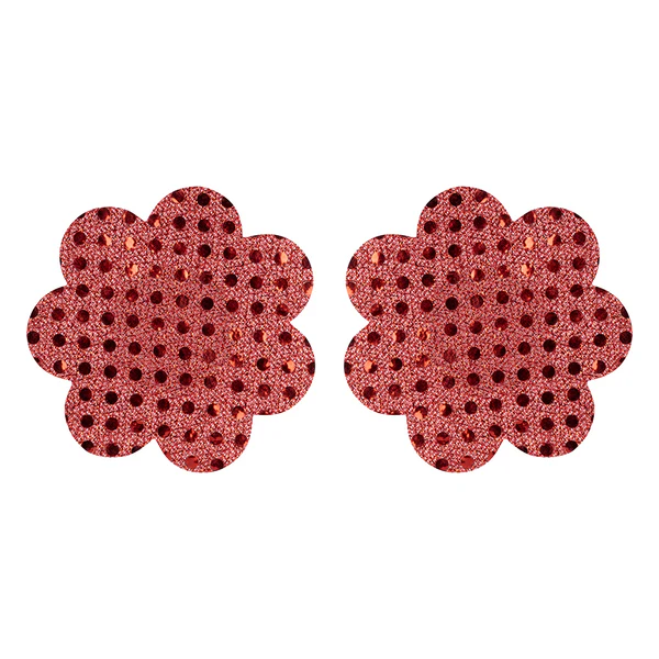 Nipple Red Flower Sequin