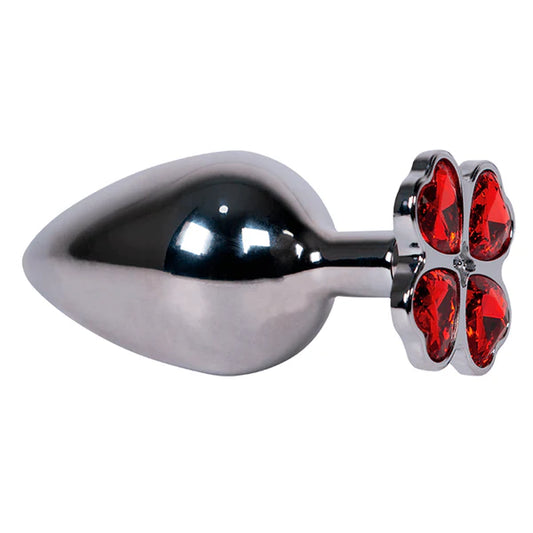 Plug Anal Trébol Gema Roja Talla L